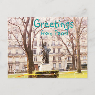 Saludos desde la postal de París
