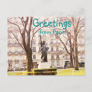 Saludos desde la postal de París