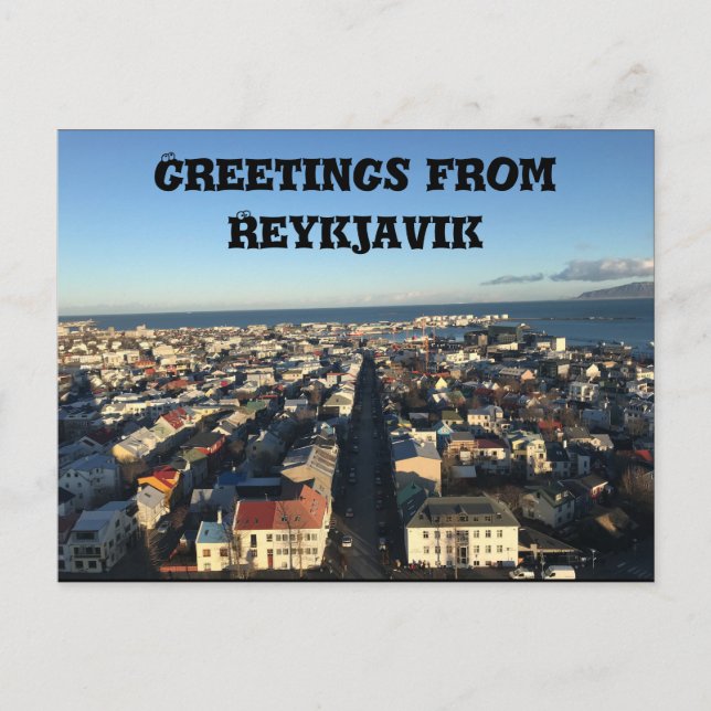 Saludos desde la postal de Reykjavik (Anverso)