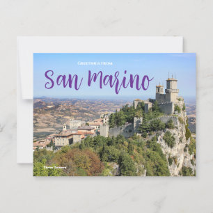 Saludos desde la postal de San Marino