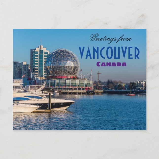 Saludos desde la postal de Vancouver Canadá (Anverso)