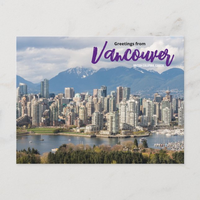 Saludos desde la postal de Vancouver Canadá (Anverso)