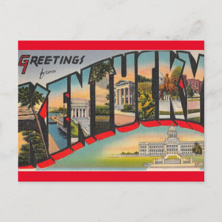 Saludos desde la postal de viaje de Kentucky Vinta