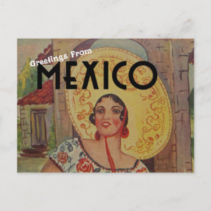 Saludos desde la postal de viaje de México