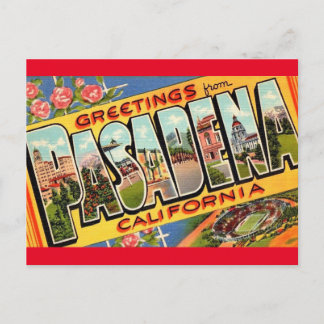 Saludos desde la postal de viaje de Pasadena Calif