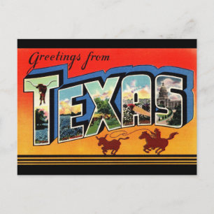 Saludos desde la postal de viajes de Texas