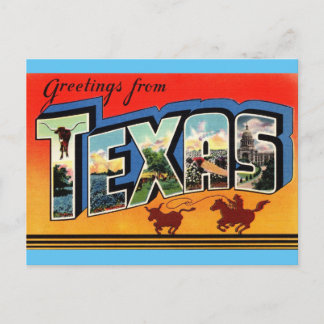 Saludos desde la postal de viajes de Texas