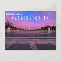 Saludos desde la postal de Washington DC