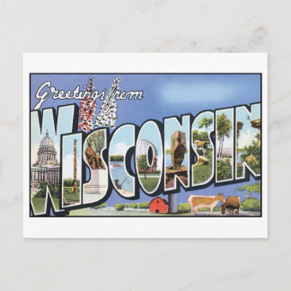 Saludos desde la postal de Wisconsin Vintage