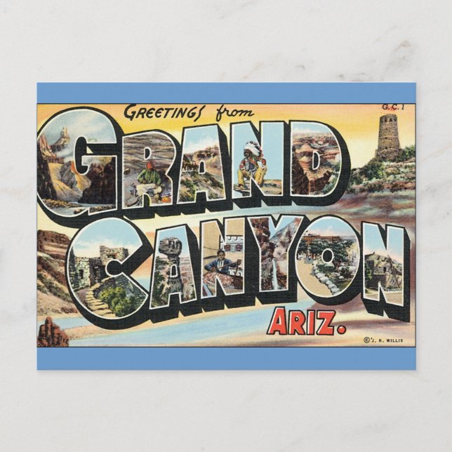 Saludos desde la postal del Gran Cañón (Anverso)