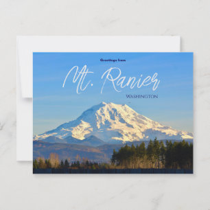 Saludos desde la postal del Monte Ranier Washingto