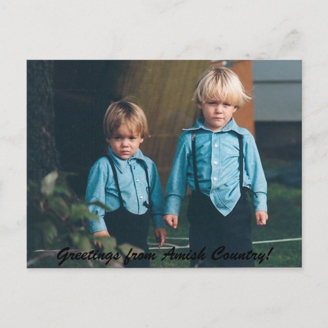 Saludos desde la postal del país Amish (Anverso)
