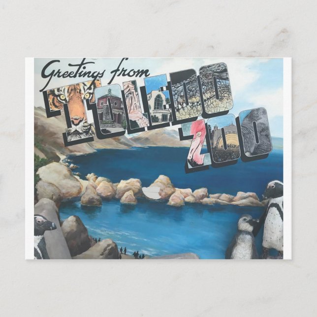 Saludos desde la postal del zoológico de Toledo (Anverso)