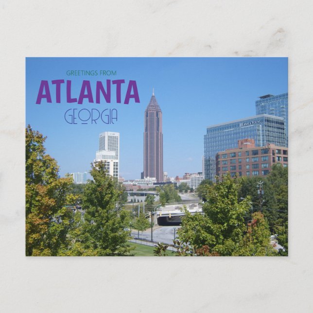Saludos desde la postal escénica de Atlanta Georga (Anverso)