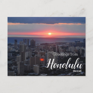 Saludos desde la postal Honolulu Hawaii Sunset
