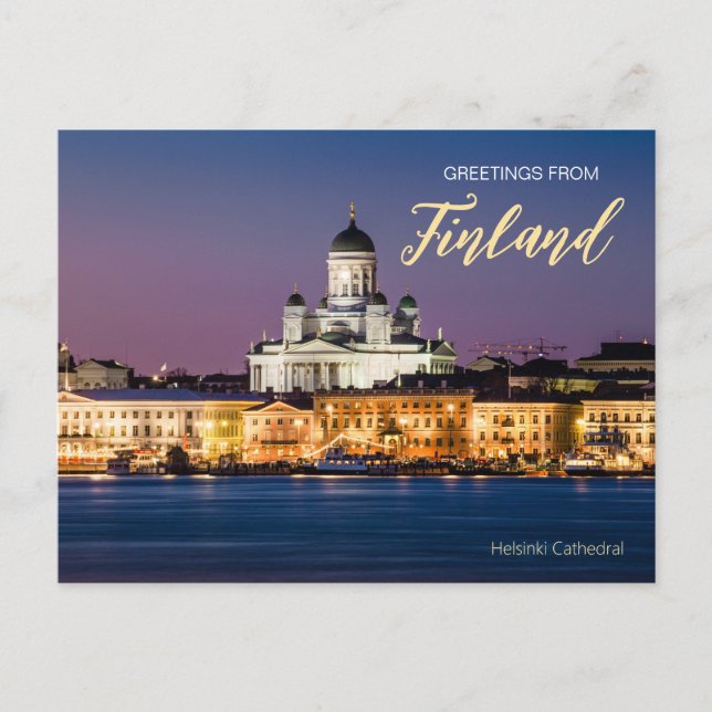Saludos desde la postal panorámica de Helsinki de  (Anverso)