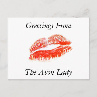 Saludos Desde La Tarjeta De Correo De Avon Lady