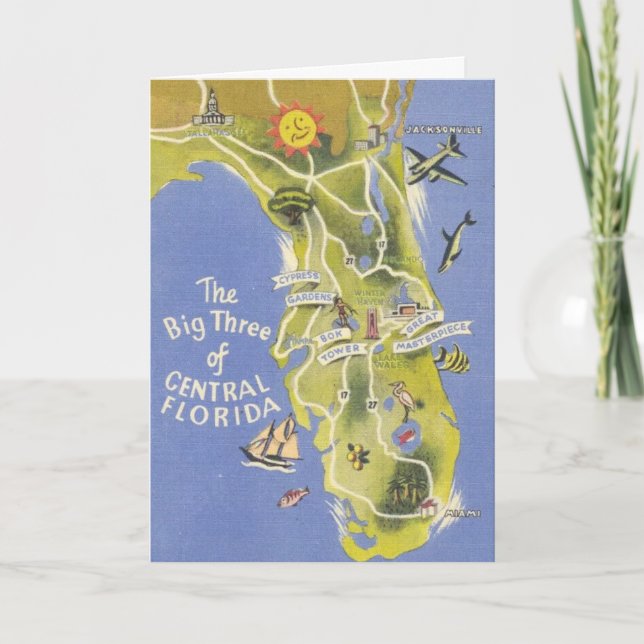 Saludos desde la tarjeta de Florida Central (Anverso)