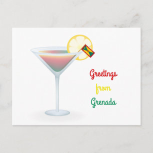 Saludos desde la tarjeta de vacaciones Cocktail de