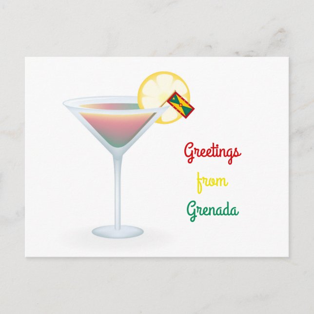 Saludos desde la tarjeta de vacaciones Cocktail de (Anverso)