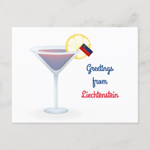 Saludos desde la tarjeta de vacaciones Cocktail de