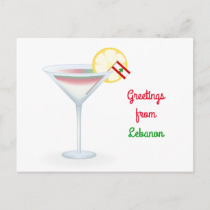 Saludos desde la tarjeta de vacaciones Coctail del