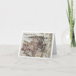 Saludos desde la tarjeta del lago