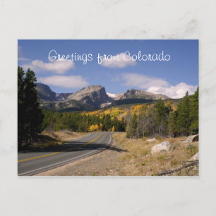 Saludos desde la tarjeta postal de Colorado