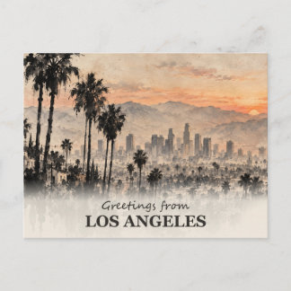 Saludos desde la tarjeta postal de Los Ángeles con