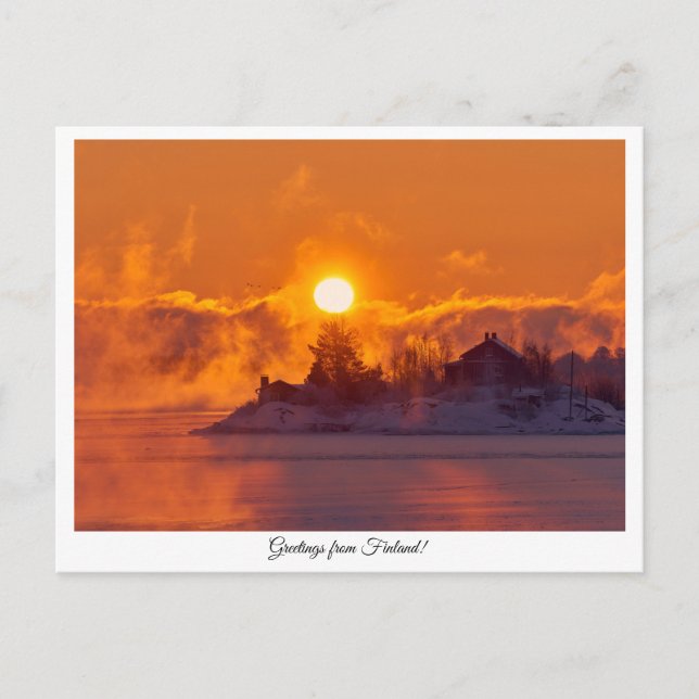 Saludos desde la tarjeta postal de recuerdo de Fin (Anverso)