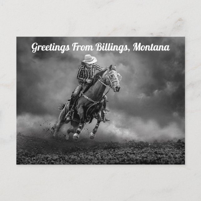 Saludos desde la tarjeta postal de Rodeo de Billin (Anverso)