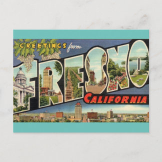 Saludos desde la tarjeta postal de viaje de Fresno