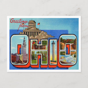 Saludos desde la tarjeta postal de viajes Ohio Vin