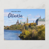 Saludos desde la tarjeta postal escénica de Ottawa