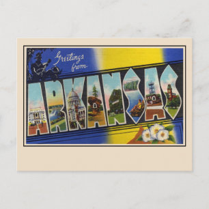 Saludos desde la tarjeta postal grande de Arkansas