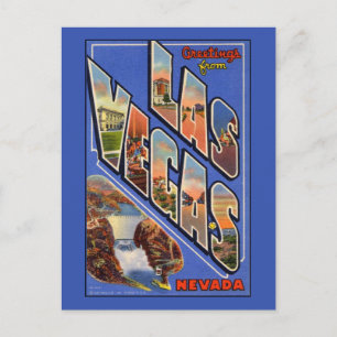 Saludos desde la tarjeta postal grande de Las Vega