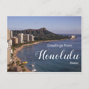 Saludos desde la tarjeta postal panorámica honolul