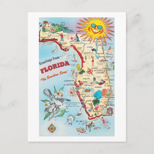 Saludos desde las postales antiguas de Florida (Anverso)