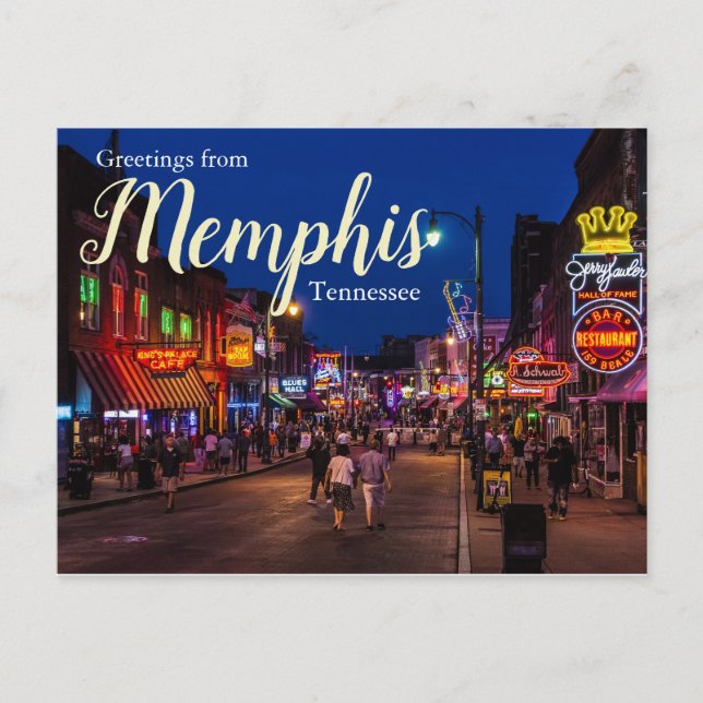Saludos desde Memphis Tennessee Tarjeta postal   (Anverso)
