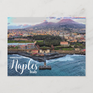 Saludos desde Nápoles Italia Postal de Mt. Vesubio