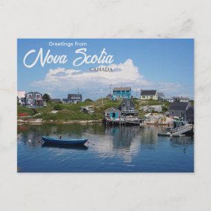 Saludos desde Nova Scotia Canadá Tarjeta postal