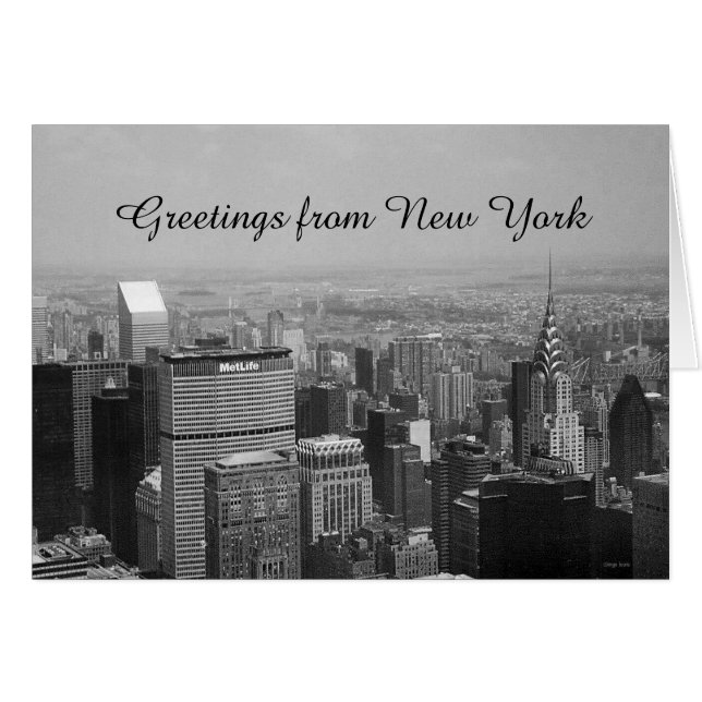 Saludos desde Nueva York, New York Black and White (Anverso (Horizontal))