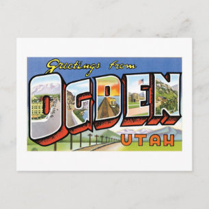 ¡Saludos desde Ogden, Utah! Tarjeta de publicación