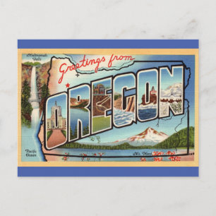 Saludos desde Oregon Tarjeta Postal de Viaje