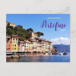 Saludos desde Portofino Italia Tarjeta postal