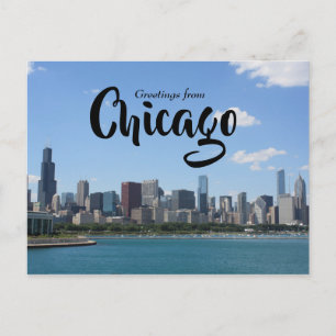 Saludos desde postal de Chicago Downtown