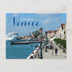 Saludos desde postal de crucero de Venecia Italia