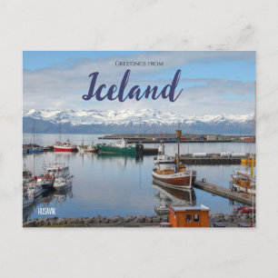 Saludos desde postal de Husavik Islandia