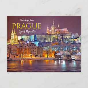 Saludos desde postal de la República Checa Praga