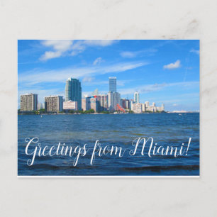 Saludos desde postal de Miami Florida
